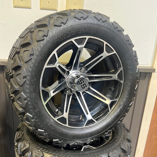 New 12” all terrain wheel & tire combo