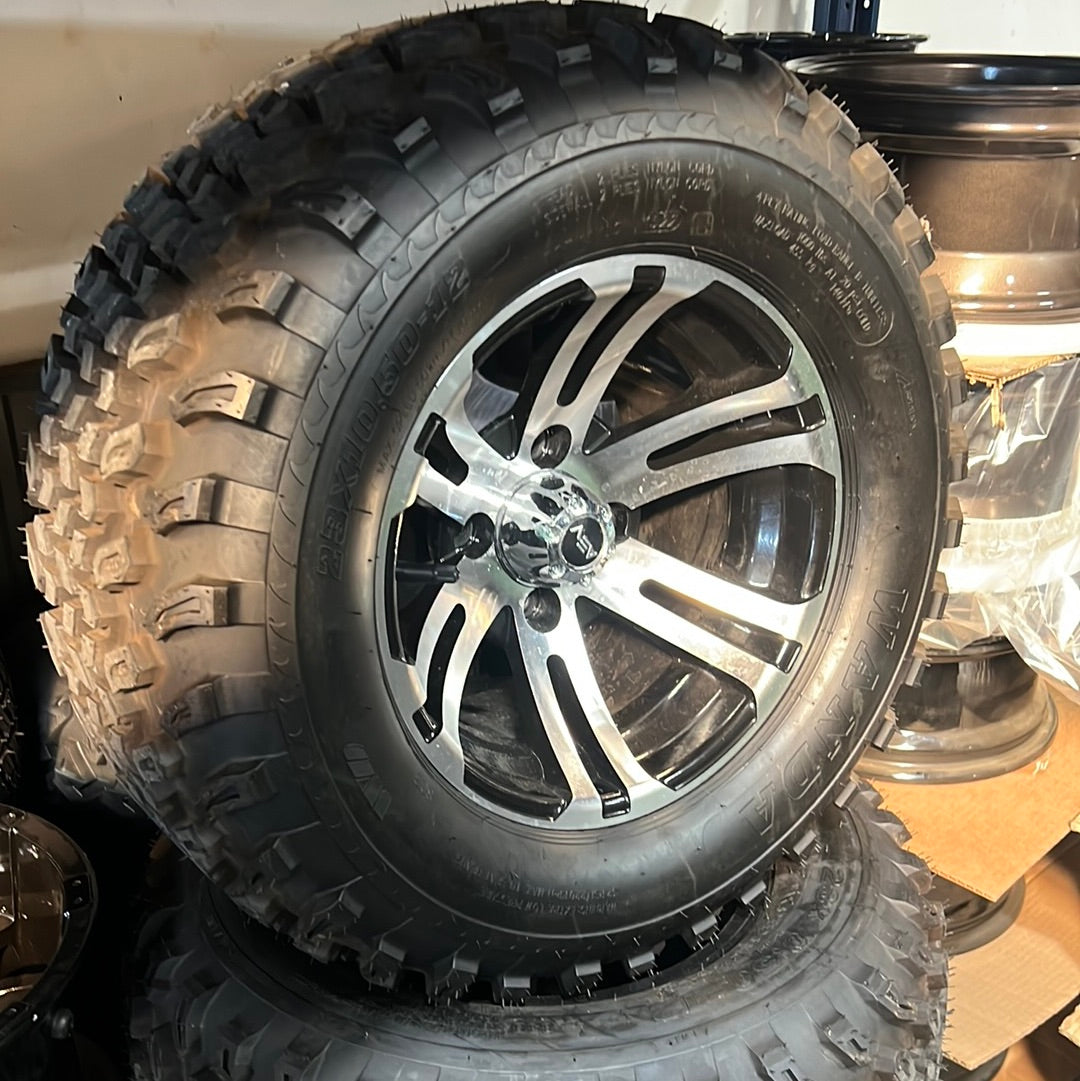 New 12” all terrain wheel & tire combo