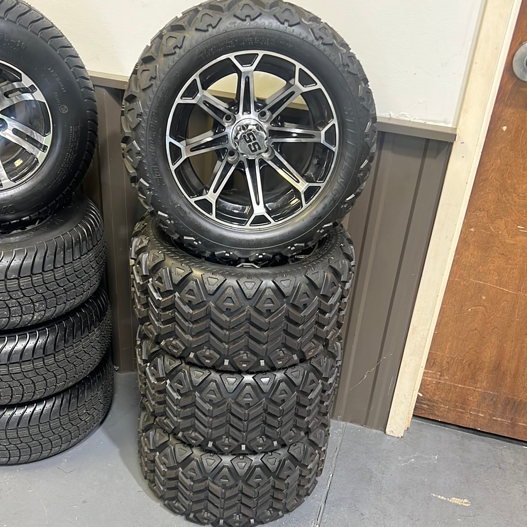 New 12” all terrain wheel & tire combo